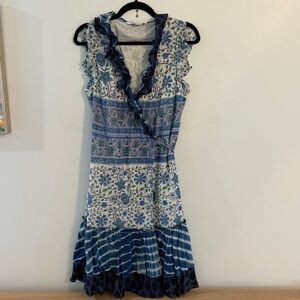 Diane Von Furstenberg Blue and White Dress
